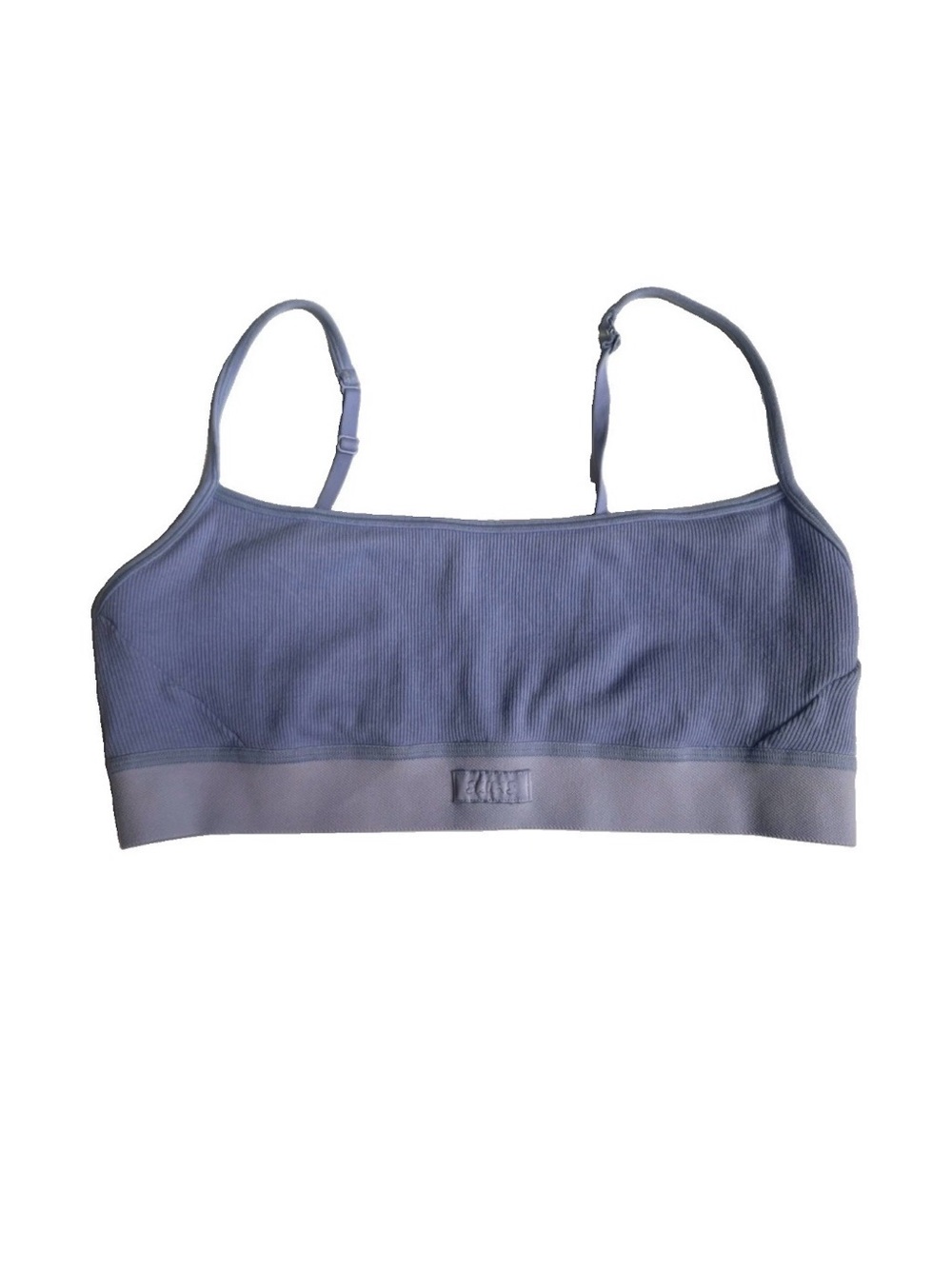 SKIMS Cotton Rib Scoop Bralette Blue Violet Rare Limited Edition Color Sz Large